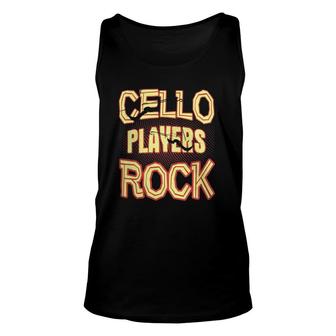 Cello Players Rock Classical Music Unisex Tank Top | Mazezy