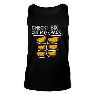 Check Out My Six Pack Tacos Funny Taco Six Pack Gift Unisex Tank Top - Seseable