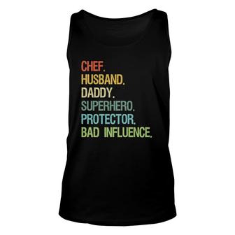 Chef Husband Daddy Superhero Protector Dad Unisex Tank Top - Seseable