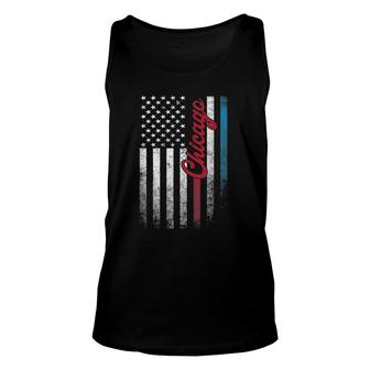 Chicago 4Th Of July American Flag America Patriotic Illinois Unisex Tank Top - Seseable