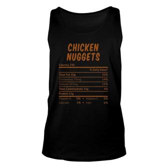 Chicken Nuggets Nutrition Facts Funny Thanksgiving Christmas Unisex Tank Top - Seseable