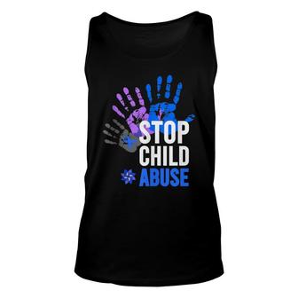 Child Abuse - Stop Child Abuse Prevention Awareness Unisex Tank Top - Seseable