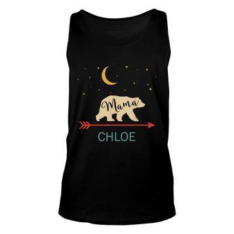 Chloe Name Gift Personalized Retro Mama Bear Unisex Tank Top - Seseable