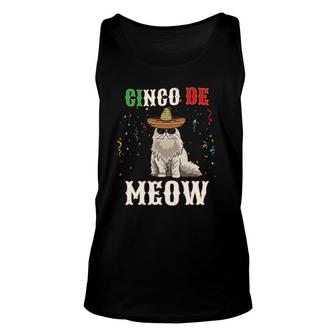 Cinco De Mayo Cat Funny Mexican Jefe Cinco De Meow Unisex Tank Top - Seseable