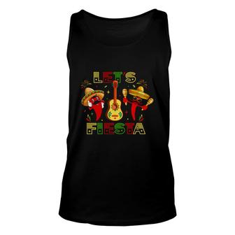 Cinco De Mayo Lets Fiesta Colorful Decoration Gift For Human Unisex Tank Top - Seseable
