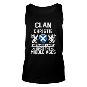 Clan Christie Scottish Family Scotland Mothers Day Fathers Unisex Tank Top - Seseable