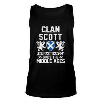 Clan Scott Scottish Family Scotland Mothers Day Fathers Unisex Tank Top - Seseable