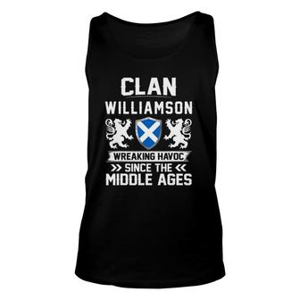 Clan Williamson Scottish Family Scotland Mothers Day Fathers Unisex Tank Top - Seseable
