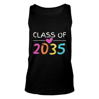 Class Of 2035 Grow With Me Back School Colors Heart Unisex Tank Top - Thegiftio UK
