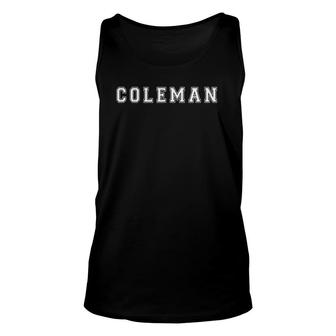 Coleman Surname Family Last Name Gift Unisex Tank Top - Seseable