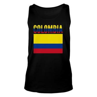 Colombian Gift Colombia Country Flag Unisex Tank Top | Mazezy