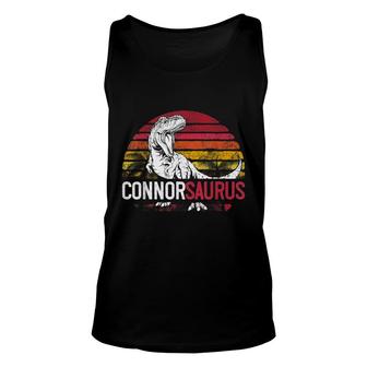 Connor Saurus Personalized T Rex Name Christmas Gift Boys Unisex Tank Top - Seseable