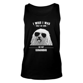 Cool Design Gift For Komondor Owners With Sunglasses Unisex Tank Top | Mazezy