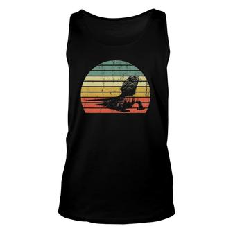 Cool Vintage Retro Sunset Bearded Dragon Graphic Unisex Tank Top | Mazezy
