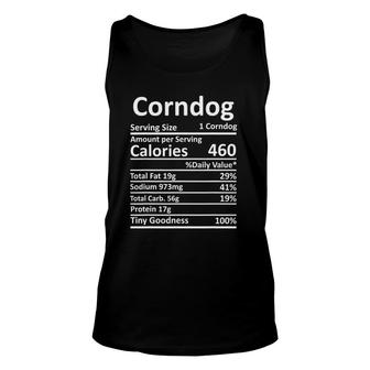 Corndog Nutrition Thanksgiving Costume Food Facts Christmas Unisex Tank Top - Seseable
