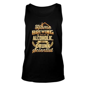 Craft Beer Gift Home Brewing Drunk Scientist Micro Brew Unisex Tank Top - Seseable