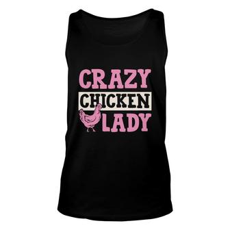 Crazy Chicken Lady Funny Cute Poultry Farming Mothers Day Unisex Tank Top - Seseable