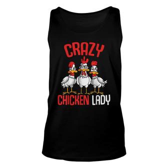 Crazy Chicken Lady Women Unisex Tank Top - Seseable