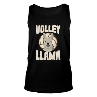 Cute And Fun Team Volleyball Llama Lover Unisex Tank Top | Mazezy