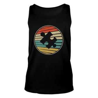 Womens Cute Autism Awareness Vintage 70S 80S Autism Mom Dad Tank Top | Mazezy