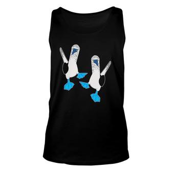 Cute Pair Of Funny Blue Footed Boobies Unisex Tank Top | Mazezy