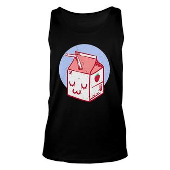 Cute Uwu Face Japanese Kawaii Anime Funny 90S Art Style Milk Unisex Tank Top - Seseable