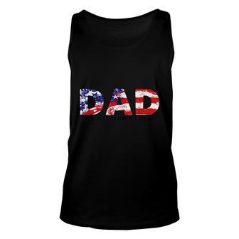 Dad A Real American Hero Usa Flag 4Th Of July America Father Unisex Tank Top - Seseable