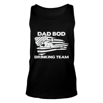 Dad Bod Drinking Team Funny Fathers Day America Unisex Tank Top - Seseable