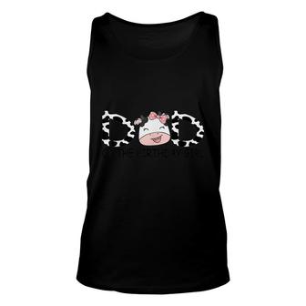 Dad Of The Birthday For Girl Cow Farm First Birthday Cow Unisex Tank Top - Seseable