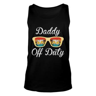Daddy Off Duty Beach Retro Sunset Summer Unisex Tank Top | Seseable CA