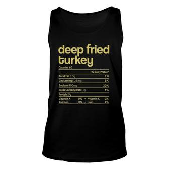 Deep Fried Turkey Nutrition Facts Thanksgiving Christmas Unisex Tank Top - Seseable