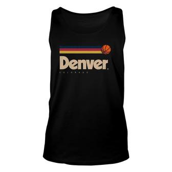 Denver Basketball B Ball City Colorado Retro Denver Unisex Tank Top | Mazezy