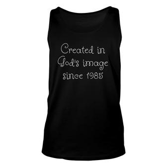 Design For 36 Years Old Christian Jesus 1985 36Th Birthday Unisex Tank Top - Seseable