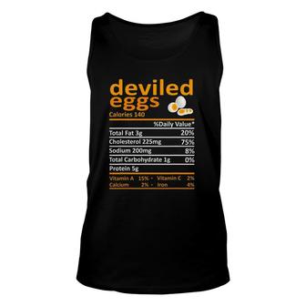 Deviled Egg Nutrition Facts Thanksgiving Costume Christmas Unisex Tank Top - Seseable