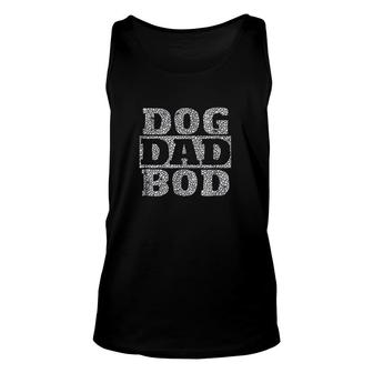 Dog Dad Bod Distressed Pet Owner Fitness Unisex Tank Top - Monsterry