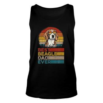 Dog Vintage Best Beagle Dad Ever Fathers Day Puppy Dog Dad Unisex Tank Top - Seseable