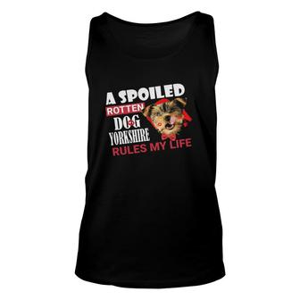 Dog Yorkshire Rules My Life Classic Unisex Tank Top | Mazezy