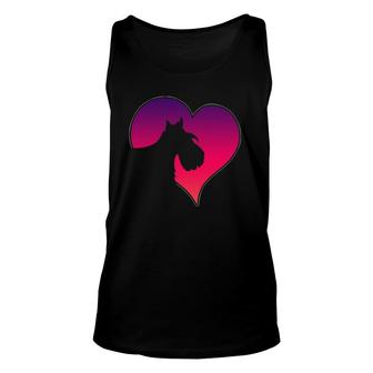 Dogs 365 Scottish Terrier Dog Pink Heart Love Tank Top | Mazezy