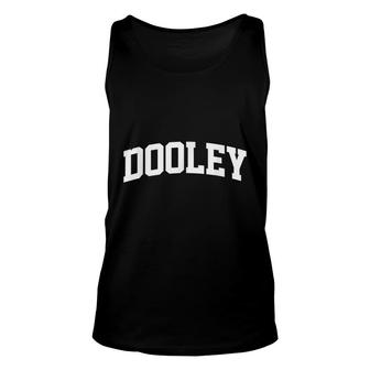 Dooley Name Family Vintage Retro Sports College Arch Funny Unisex Tank Top - Seseable