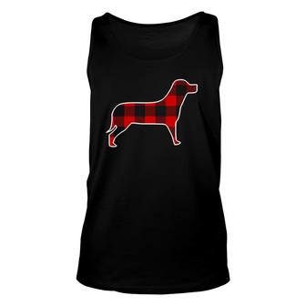 Drever Red Buffalo Plaid Dog Pup Matching Pj Family Gift Unisex Tank Top - Seseable