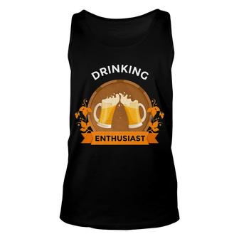 Drinking Enthusiast Beer Wine Alcohol Party Unisex Tank Top - Monsterry