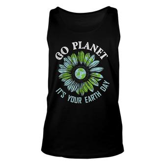 Earth Day Planet Anniversary Earth Day Sunflower Everyday Unisex Tank Top - Seseable