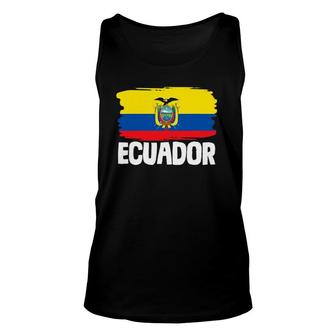 Ecuador Ecuadorian Flag Constitutional Republic Unisex Tank Top | Mazezy