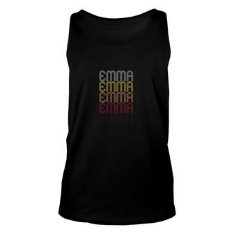 Emma Name Gift Personalized First Name Unisex Tank Top - Seseable