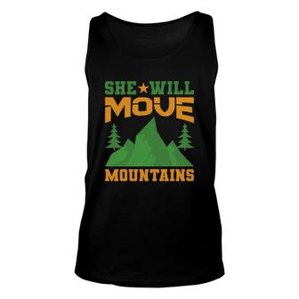 Explore Travel Lover Who She Will Move Mountains Unisex Tank Top - Seseable