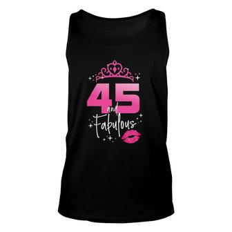 Fabulous At 45 Years Old 45Th Birthday Chapter 45 Women Unisex Tank Top - Seseable