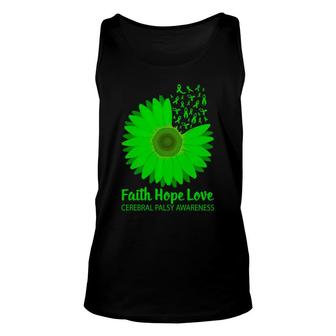 Faith Hope Love Cerebral Palsy Awareness Unisex Tank Top - Seseable