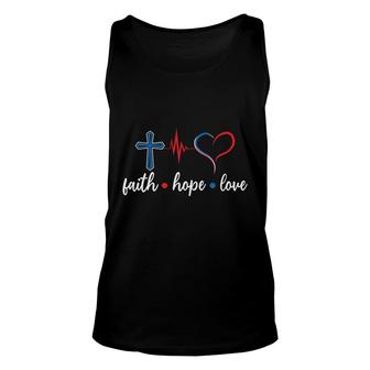 Faith Hope Love Heart Nurse Heart Beat New 2022 Unisex Tank Top - Seseable
