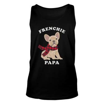 Family Matching Christmas French Bulldog Gift Frenchie Papa Unisex Tank Top - Seseable