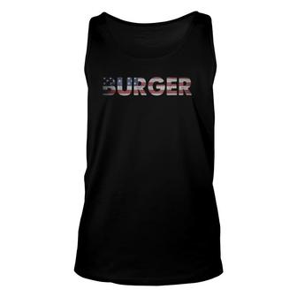 Fast Food Usa Burger Flag American Flag Unisex Tank Top | Mazezy AU